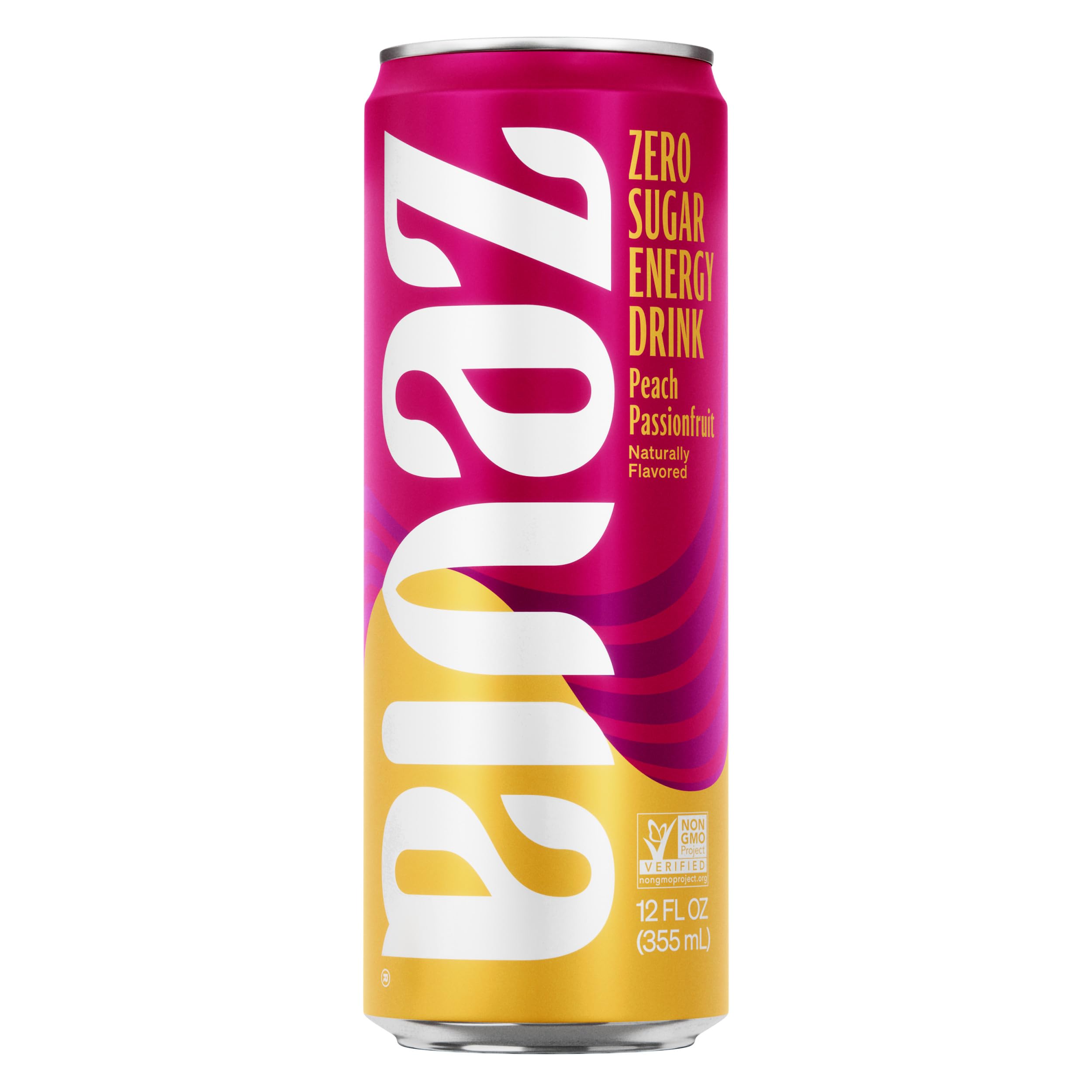 Amazon.com : Zevia Zero Sugar Energy Drink, Peach Passionfruit, 12