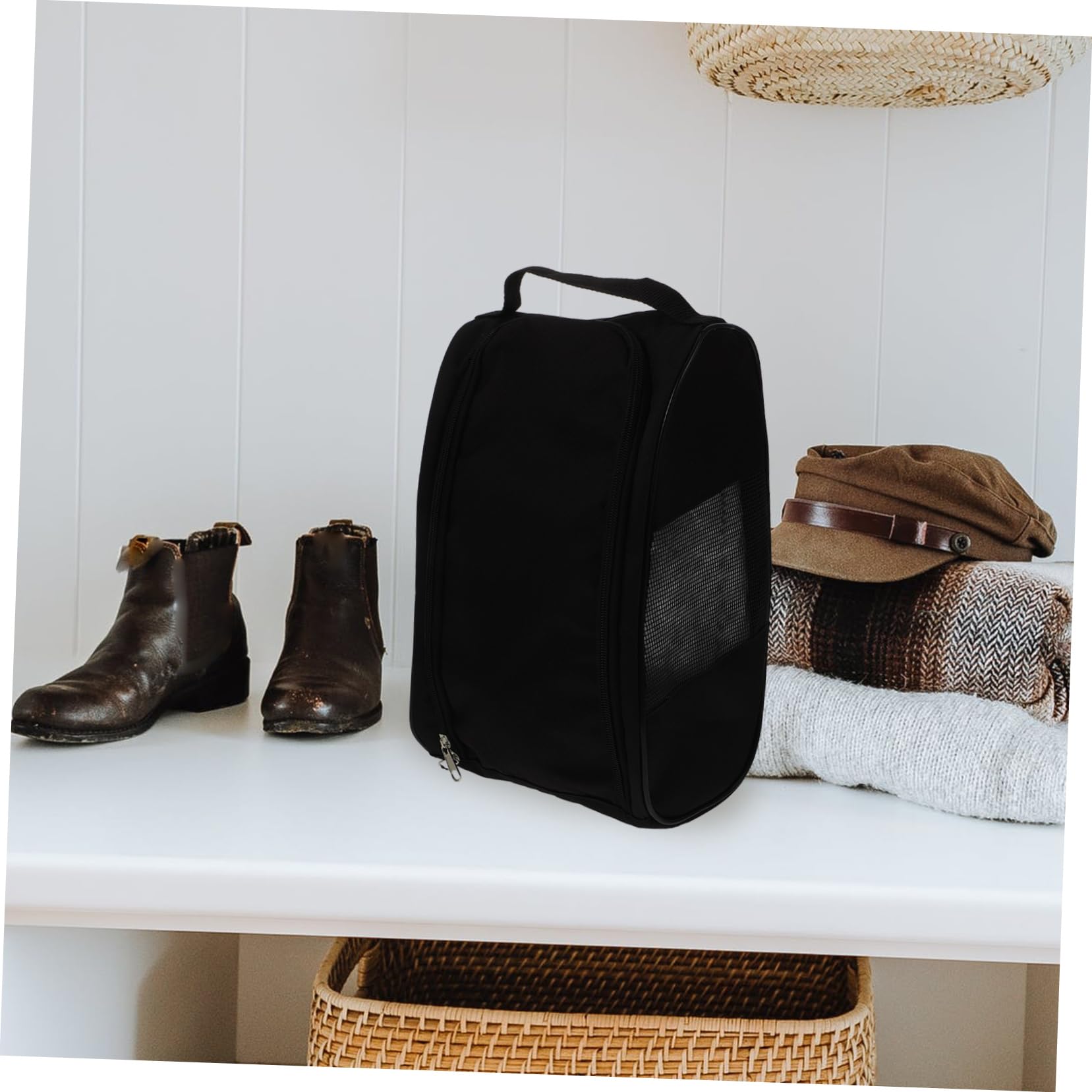 GALPADA 3 Pz Borsa per scarpe valigie valige porta scarpe sportive custodia portatile scaffale scarpe custodia di capacità borsa porta scarpe Panno Oxford Black