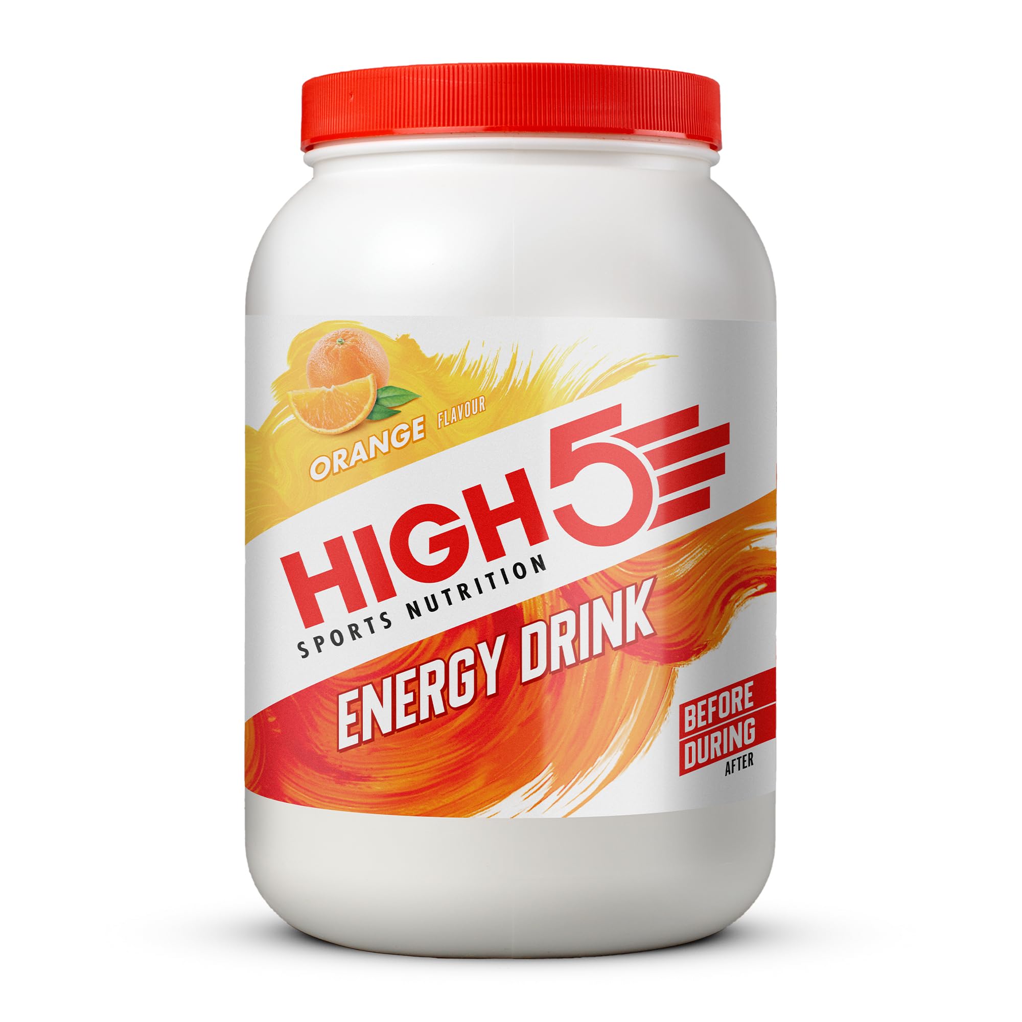 HIGH5 Sport Energy Drink - Isotonisches Getränkepulver mit Electrolytes - Kohlenhydrate Pulver & Elektrolyt Pulver für Endurance und Hydration - Natürliche Aromen, Vegan (Orange, 2,2kg, 46 Portionen)