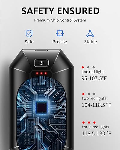 Miniatura 3 de Calentadores de manos recargables, paquete de 2 calentadores de bolsillo portátiles eléctricos de 4000 mAh, terapia de calor, ideal para exteriores,