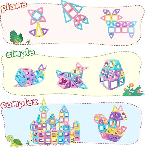 Miniatura 4 de Azulejos magnéticos bloques magnéticos para niños de 3 4 5 6 años juguetes de bloques de construcción magnéticos juguetes para niños construcción de