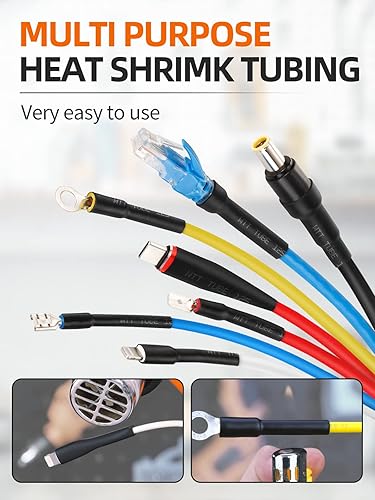 Miniatura 4 de Eventronic Kit de 900 tubos termorretráctiles de alambre, tubo termorretráctil industrial para cables, envoltura termorretráctil de grado marino 21,