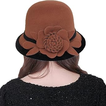 seven wolves Women Winter Bucket Hat Felt Fedora Hat Warm Wool Bowler Hat Fisherman Cap