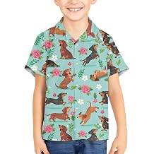 Kids Hawaiian Shirt Short Sleeve Casual Button Down Beach Aloha Shirt for Kids in 3t to 16 Years