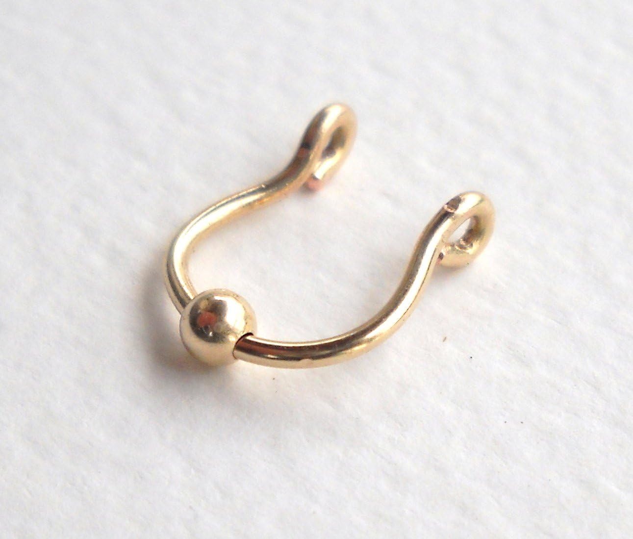 14K Gold Filled Septum Nose Ring Cuff G18