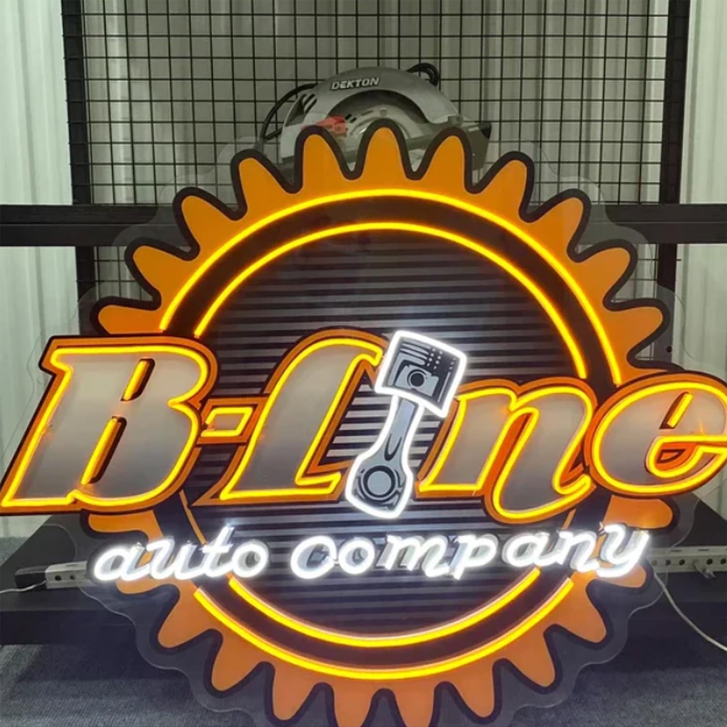 Custom Neon Sign Logo, Haisic LED Business Logo Signs Personalised Upload Picture, Large Dimmable Multicolor/RGB Customise Neon Logo with UV Pattern for Room Bar Salon Business Windows Wall Decor