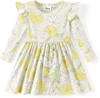  Girls Dress Ruffled Long Sleeve Fall Winter Clothes Baby to Toddler