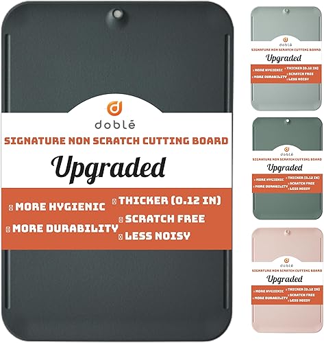 doblé Tabla de cortar flexible antiarañazos para picar, sin arañazos, ranuras para jugos con mango de fácil agarre, antideslizante, apta para