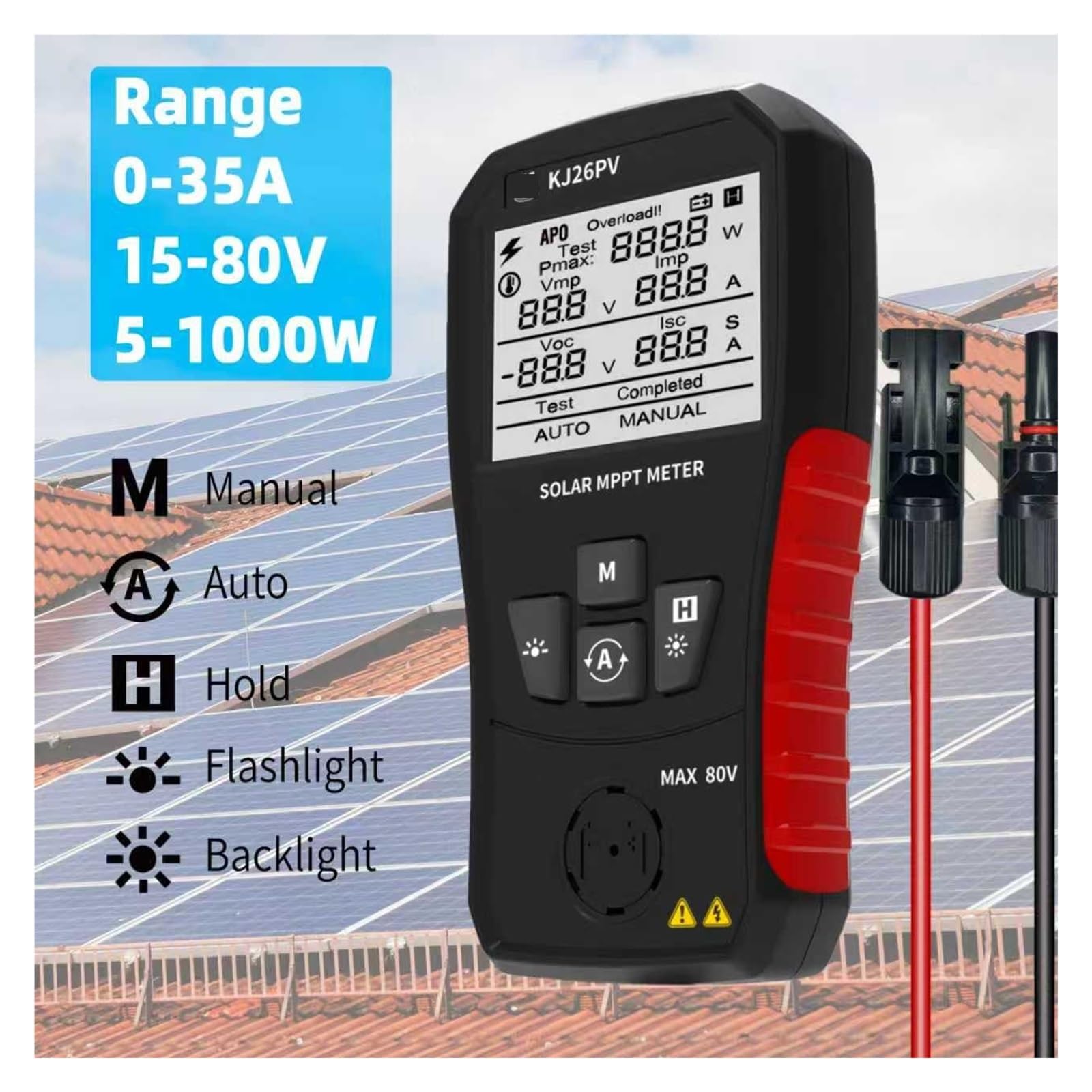 MPPT-Tester for Solar-PV-Module, automatischer Leistungsmesser zur Verfolgung des maximalen Leistungspunkts,Genaue Messungen