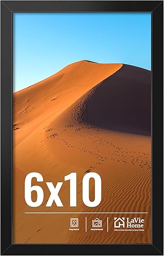 Miniatura 10 de LaVie Home Marco de fotos de 2 x 3, marco de fotos negro de 2 x 3 con plexiglás HD, marco de visualización de 2 x 3, 1 paquete, colección clásica