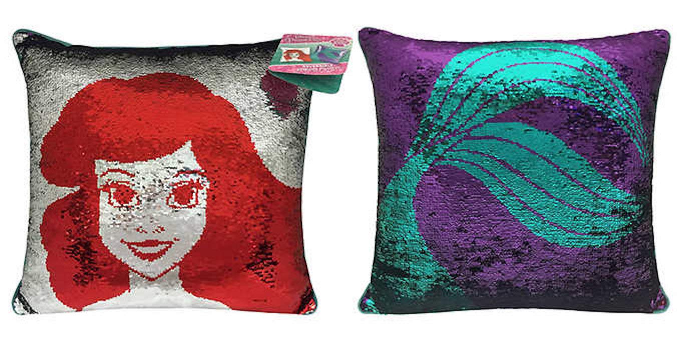 Coussin réversible à paillettes Disney Princess oreiller doux