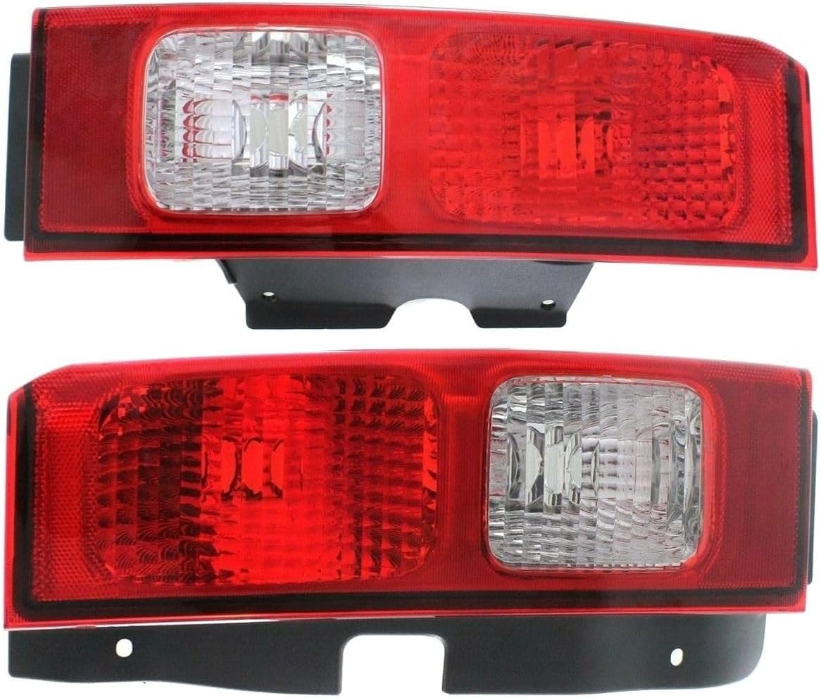 Set of 2 Driver & Passenger Side Tail Light Halogen Bulb Clear Red Lens Lamp for Hummer for H3 Base 06-10 & X 07-09 & Alpha 08-10, Revitalize your car