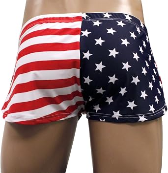 USA Flag Retro Athletic Side Split Short Small