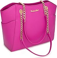 Vista 34 de Montana West Bolso de mano para mujer con asa superior con cadena Gris/Negro