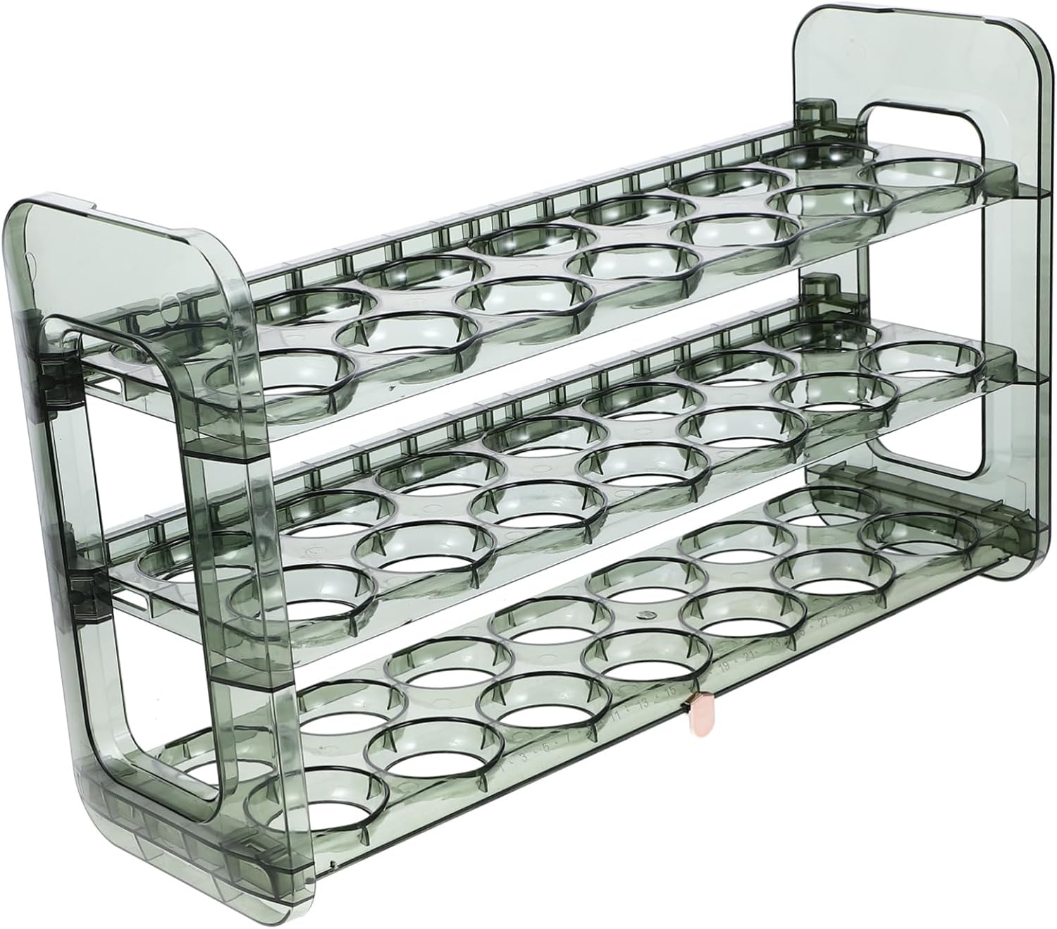 Angoily Slide Type Egg Storage Container Multi-grid Egg Holder for Kitchen Fresh Egg Storage