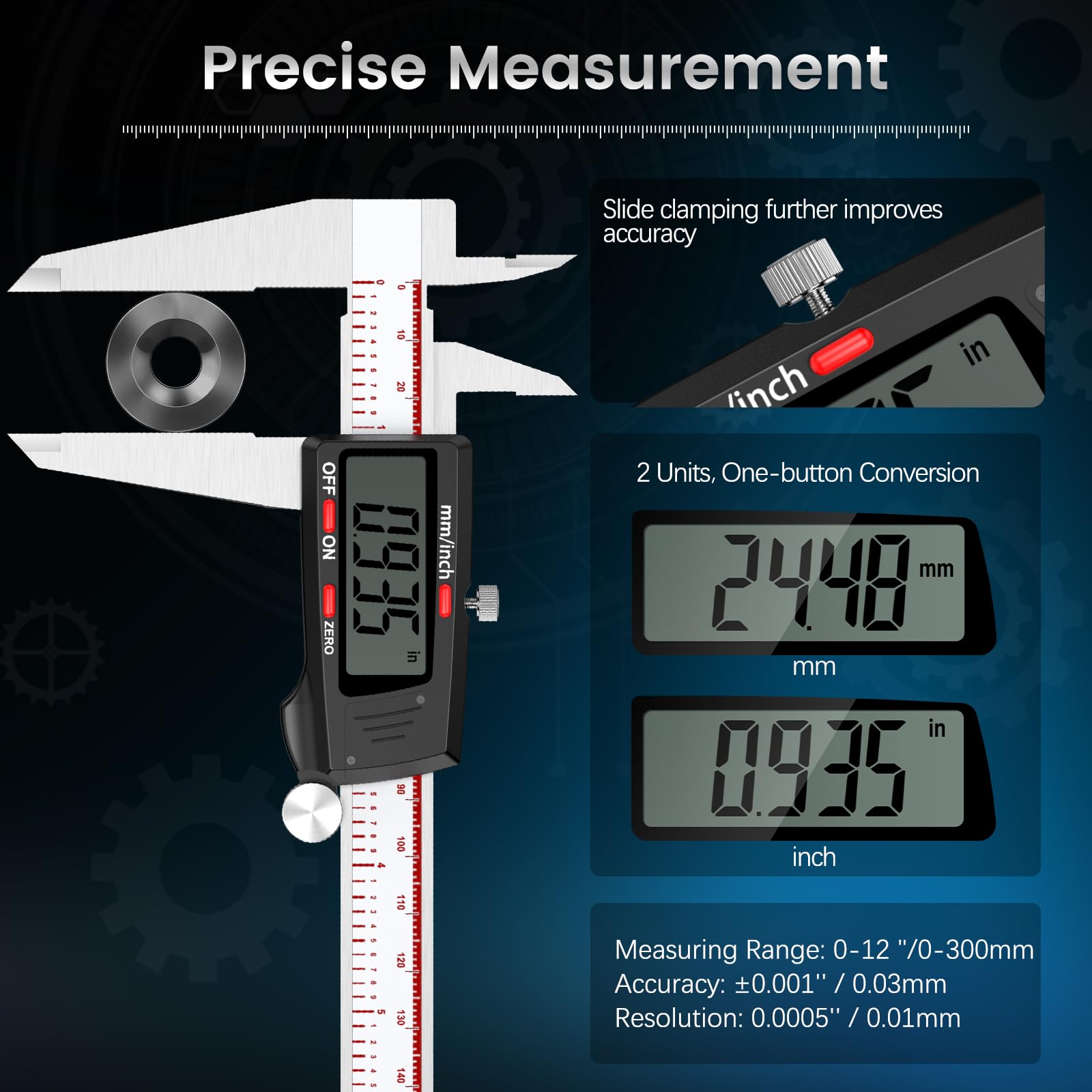 Housolution Digital Caliper - 12 Inch, Auto-Off -3