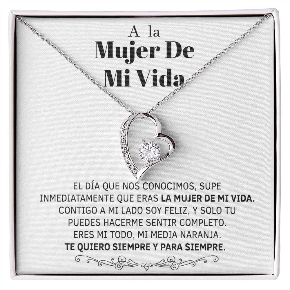 BramartCollar para Mujer Esposa, Mamá, Novia, Hija, Amiga - Ideas de Regalos para ella, Aniversario de Matrimonio, Cumpleaños o Navidad - Estuche con DEDICATORIA incluido