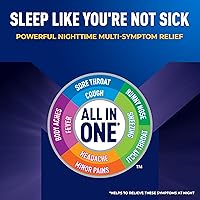 Vista 3 de Mucinex Nightshift para resfriado y gripe, potente alivio nocturno multisíntoma, 20 cápsulas de liberación rápida, analgésico/reductor de fiebre