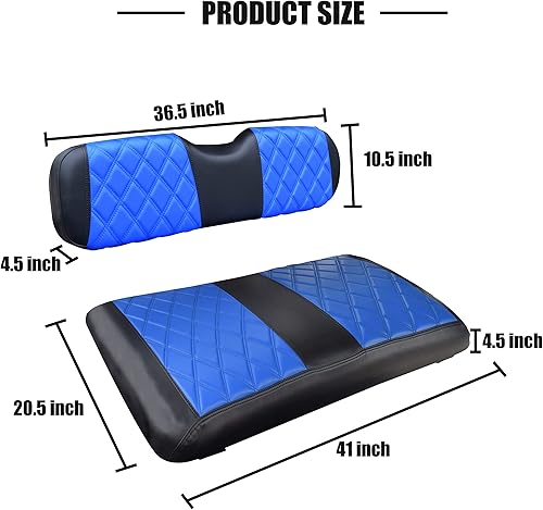 Miniatura 6 de NOKINS Kit de funda de asiento de diamante para carrito de golf, compatible con cojín de asiento ordinario EZGO Yamaha de Club Car, sin necesidad de