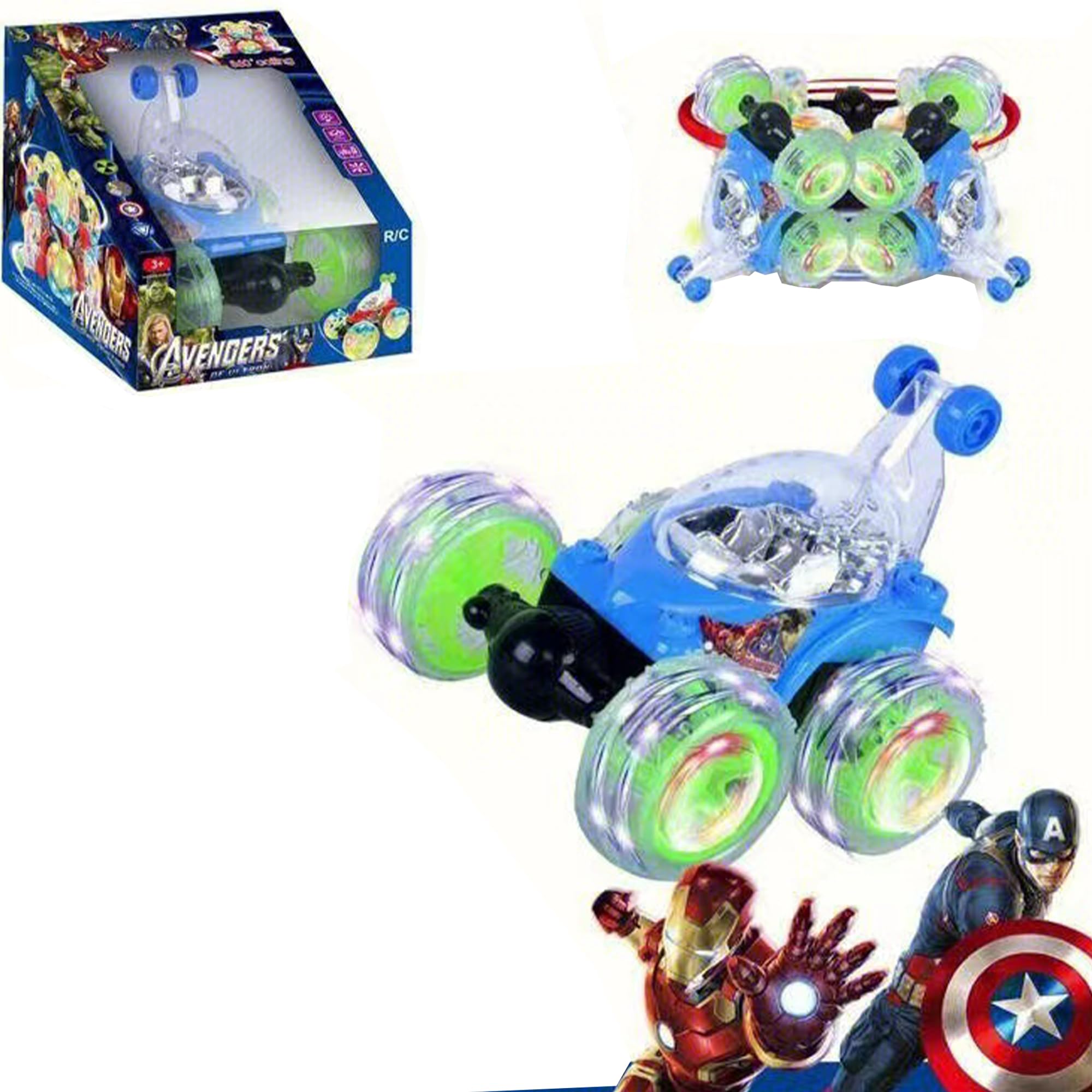 Sponsored Ad – Swift Remote Control Car, RC Cars, 2.4GHz Electric RC Stunt Car with Light, Drift Stunt Car, 360 Rotating Vehicles with LED, RC Crawler Car Toy for 3 4 5 6 7 8 12 Year Old Kids - (Avengers)