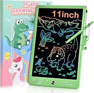 LCD Writing Tablet, 11 Inch Colorful Doodle Board Kids Drawing Tablet, Reusable Electronic Drawing Pad, Toddler Learning Educational Toys Gifts for 3 4 5 6 7 8 Years Old Girls Boys (Green)