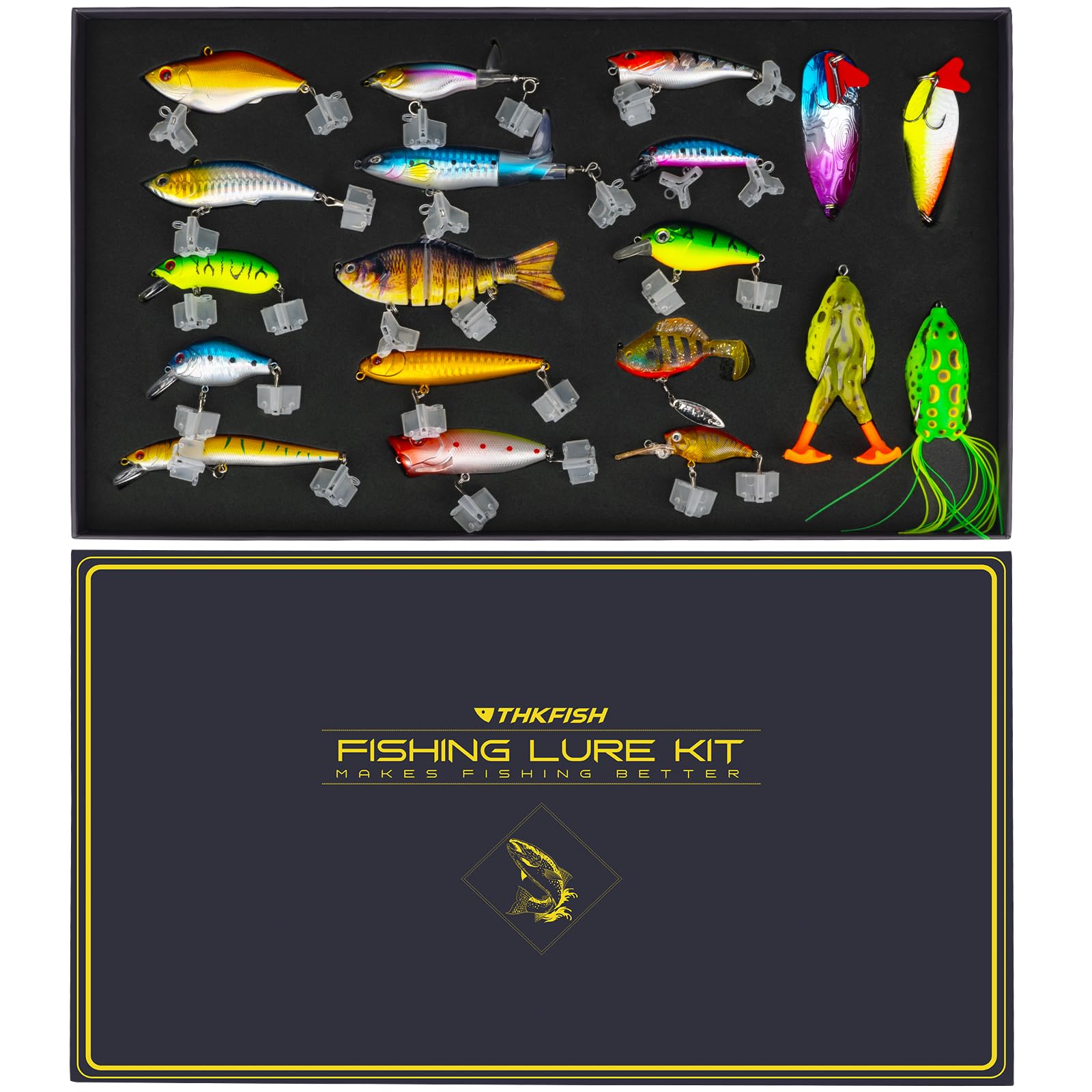 THKFISH 19-Piece Fishing Lures Kit