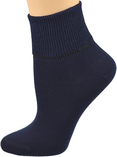 Miniatura 2 de Puños de algodón peinado sin costuras, calcetines sueltos para diabéticos para pies sensibles, ligeros y delgados