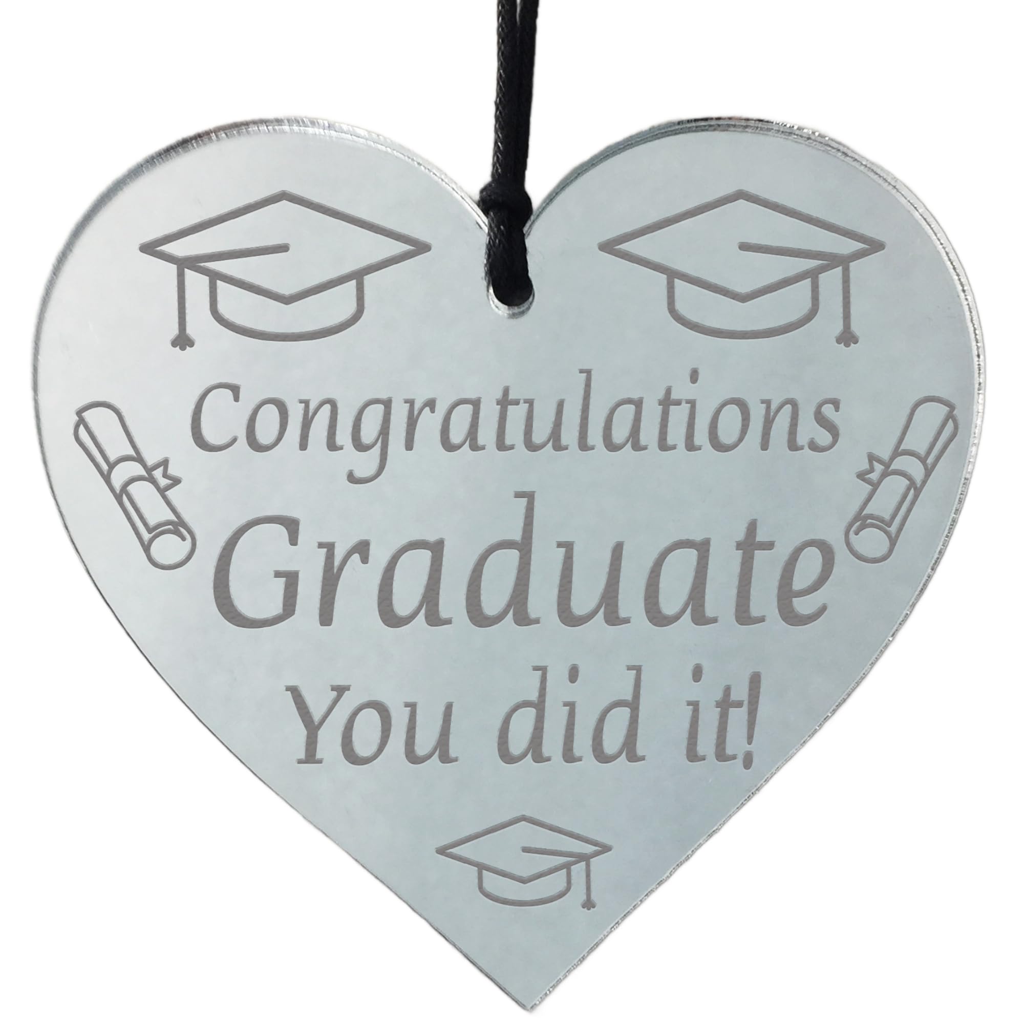 Graduation Gifts Hanging Engraved Heart Graduation Decoration Daughter Son Gift