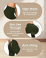 Vista 77 de NexiEpoch - Paquete de 4 leggings suaves para mujer, con bolsillos, control de abdomen y cintura alta, pantalones capri para yoga y ejercicio