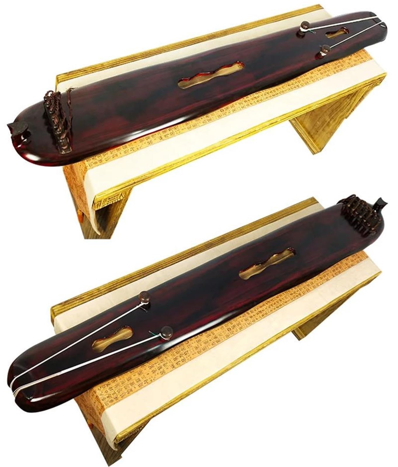 Profesjonalny guqin Guqin Stary Dom Belka Jodła Liść Bananowca Cynober 7 Strun Cytra Profesjonalny Chiński Instrument Muzyczny
