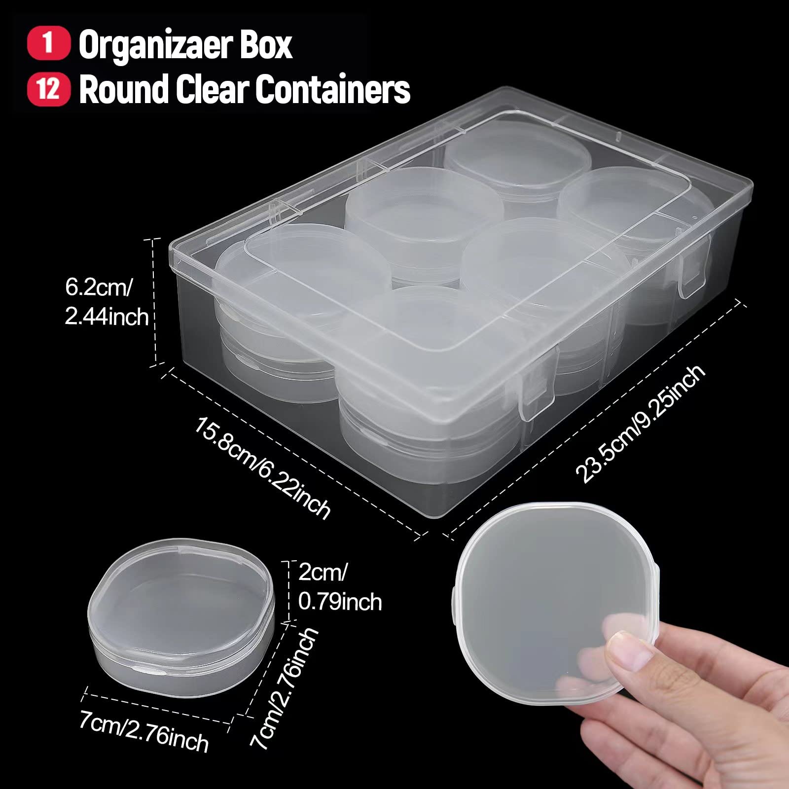 8 Stück Aufbewahrungsboxen Aus Kunststoff – Transparent, Mit Deckel & Griff, Für Perlen, Schmuck & Kleinteile