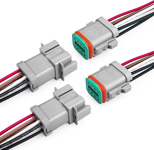 Miniatura 6 de JRready ST9035-06-02 Conectores Deutsch de 6 cables DT Kit 14AWG (UL3266), Conectores de arnés de cable eléctrico automotriz impermeables IP68 de 6
