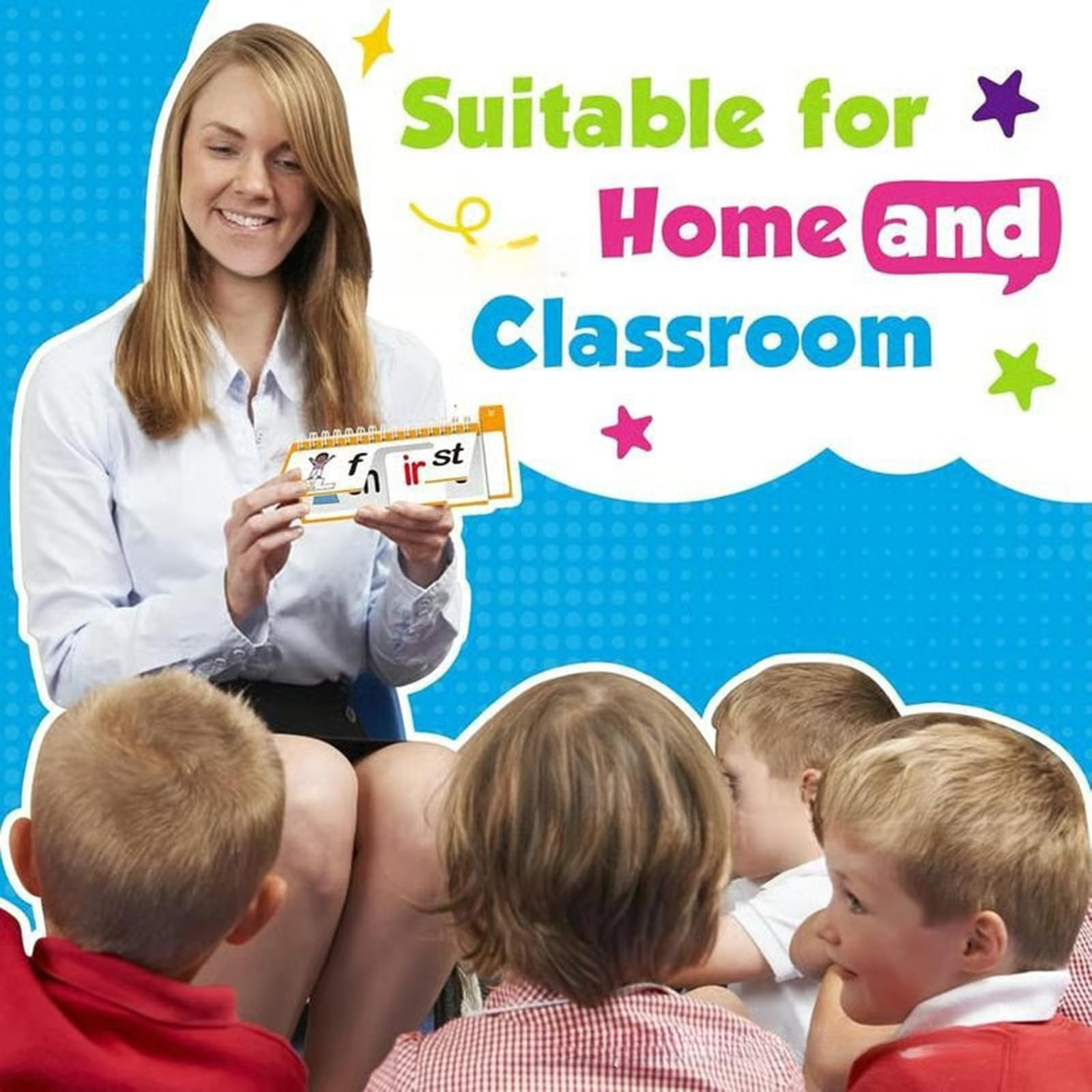 Libro sfogliato educativo fonetica per bambini con famiglie parole e design per migliorare le abilità lettura Libro sfogliato fonetica