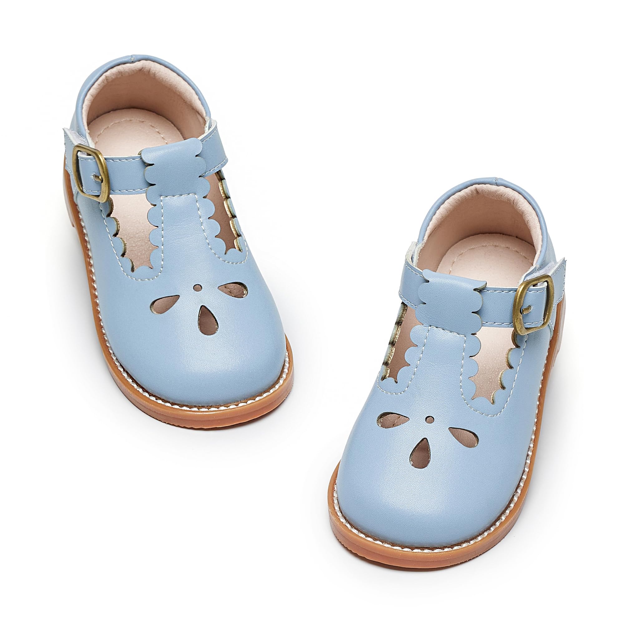 GINFIVE Toddler Girls Mary Jane School Oxford Dress Flat Shoes for Wedding