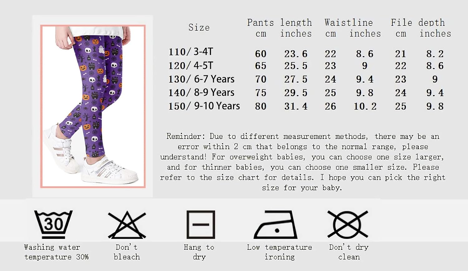Multipack Halloween/Christmas Printed Girls' Leggings High Stretch Tights Toddlers Outdoor Sports Trousers 3-10Y