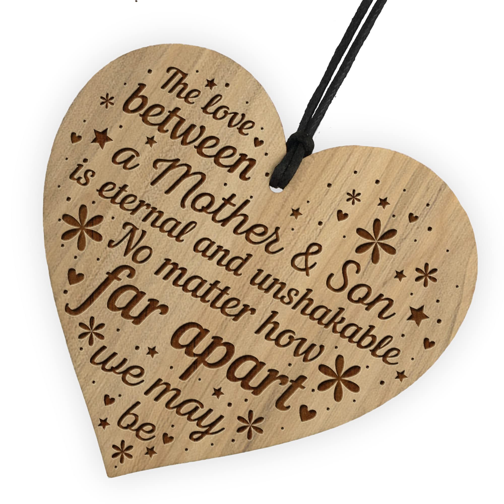 Red Ocean Mother And Son Gift Novelty Christmas Birthday Gift For Mum Son Engraved Heart Love Gift