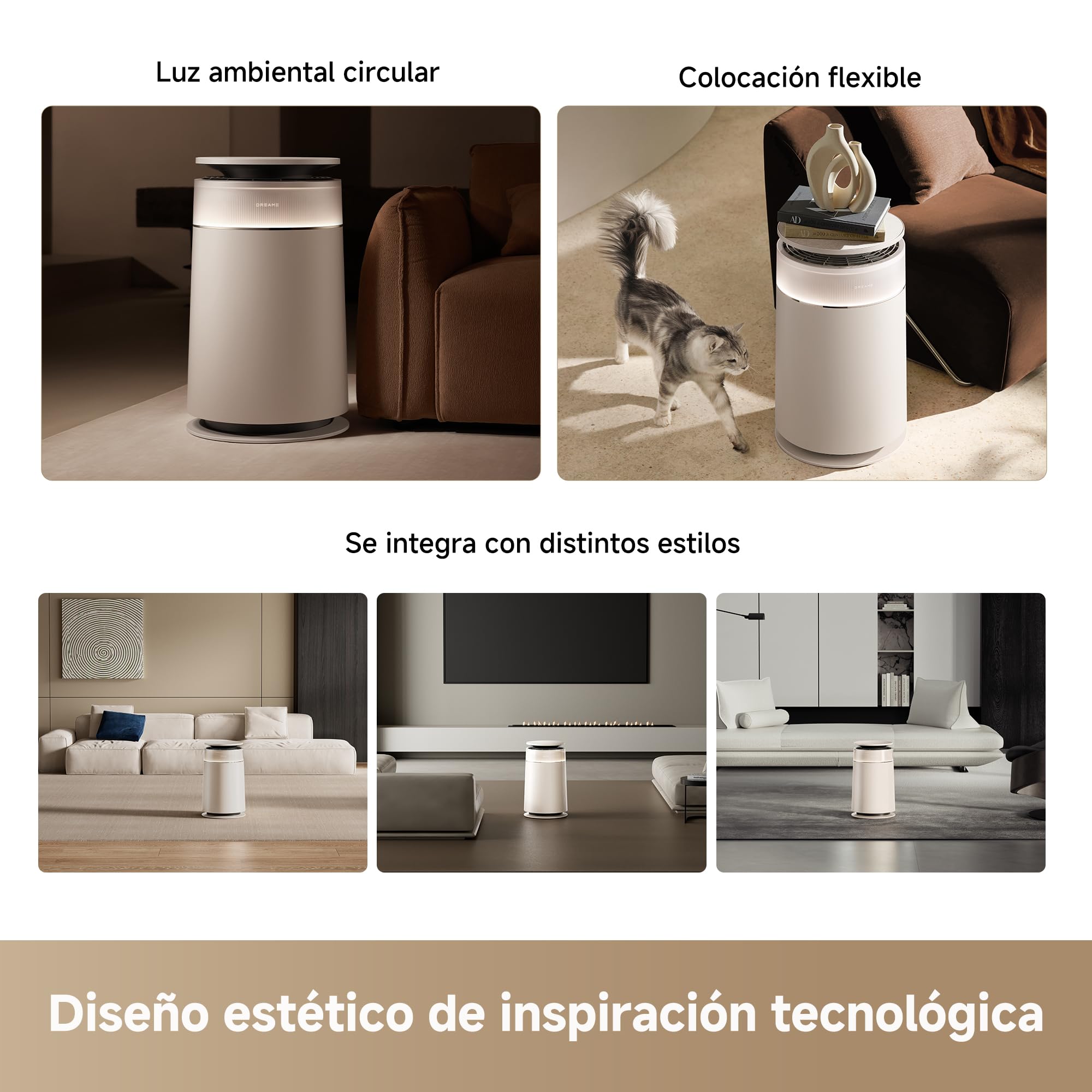 DREAME FP10 Purificador, Recogida Potente, Purificación Duradera | Autolimpieza del Rodillo, Flujo de Aire LoopBoost™, Limpia en 360°, Antiolores CataFresh™, Filtración Multietapa