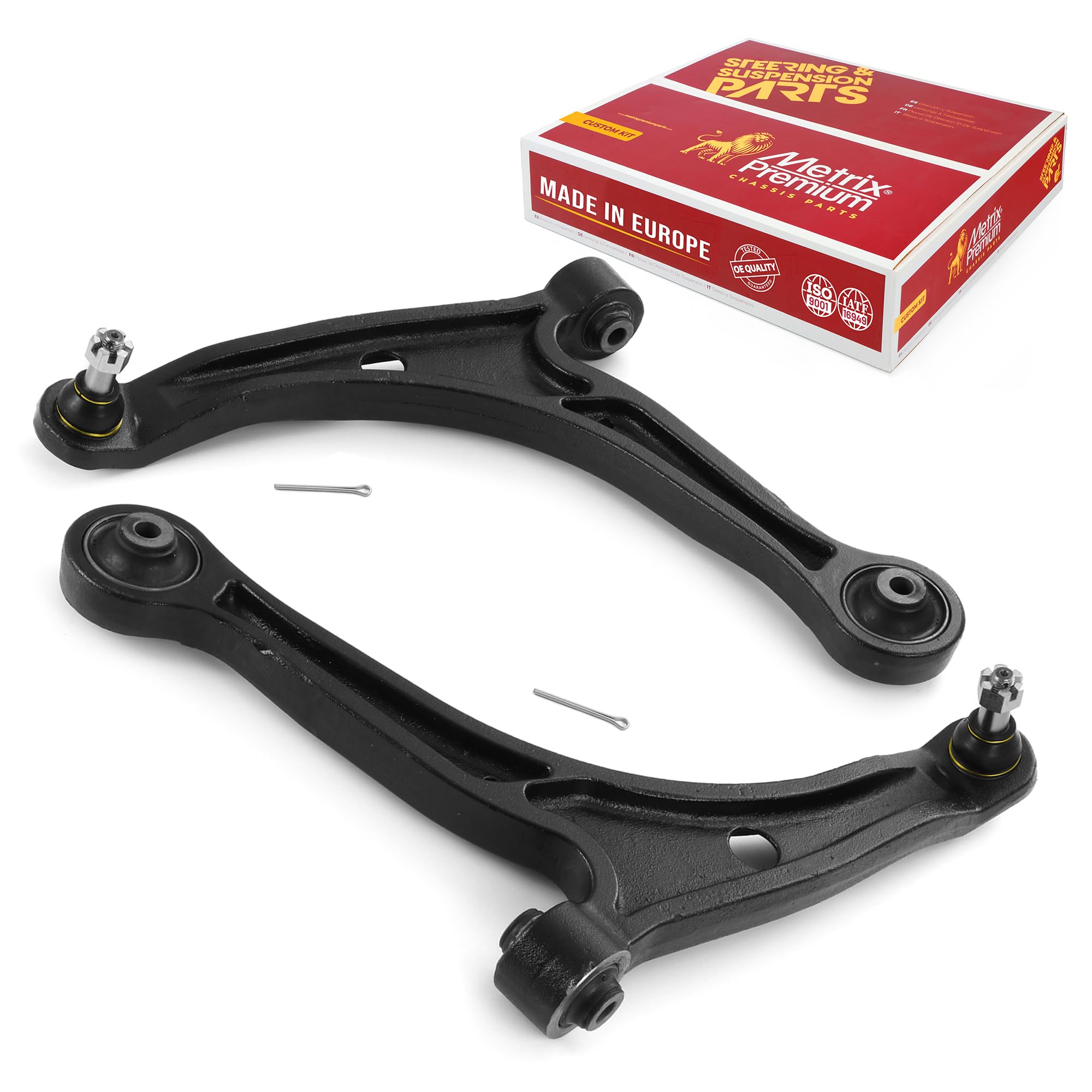 Metrix Premium Front Left & Right Lower Control Arm and Ball Joint Assembly RK621349 & RK621350 Fits 2001-2006 Acura MDX, 2003-2008 Honda Pilot