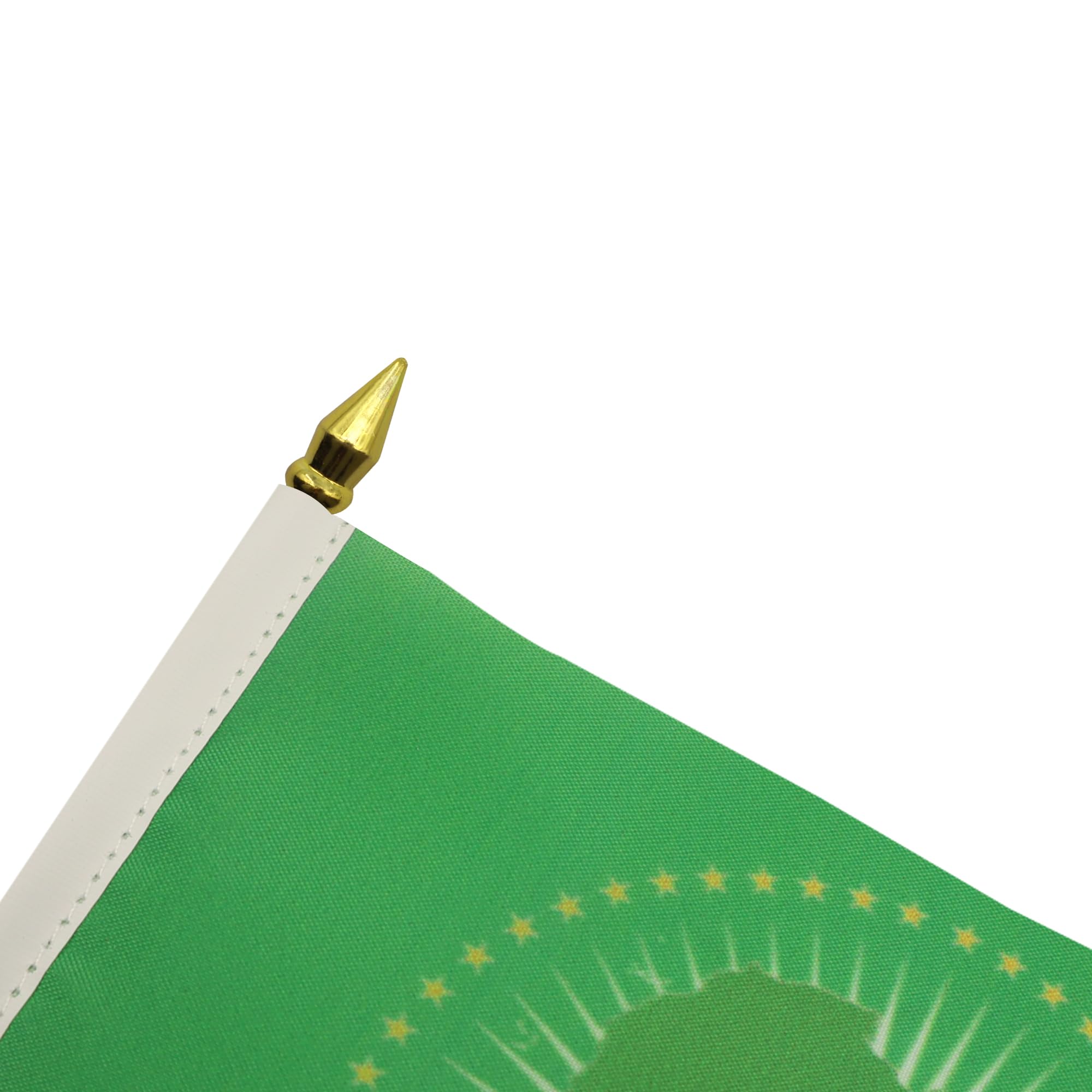 AZ FLAG, African Union Table Flag 4'' x 6'', UA Mini Desk Flag 100% Polyester 15 x 10 cm, Office Mini Banner with 10'' Pole - Image 4