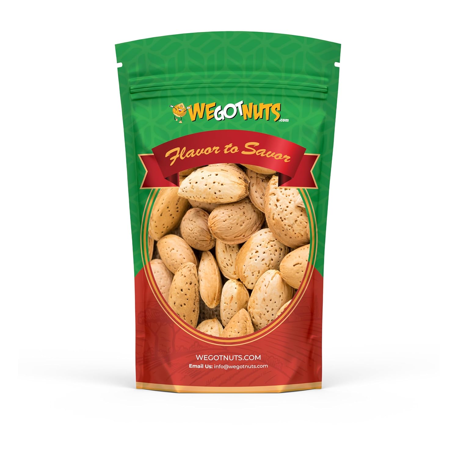 Jumbo California Almonds In Shell – 5 lbs (80oz) Premium Quality Kosher Raw Almonds By We Got Nuts - Natural & Healthy Rich Flavor Snack - Whole,& Unsalted –