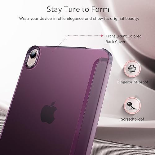 Miniatura 63 de MoKo Funda para iPad mini 7 (A17 Pro) Generation Case 2024, iPad mini 6 2021, funda delgada y ligera de 8.3 pulgadas de carcasa de policarbonato