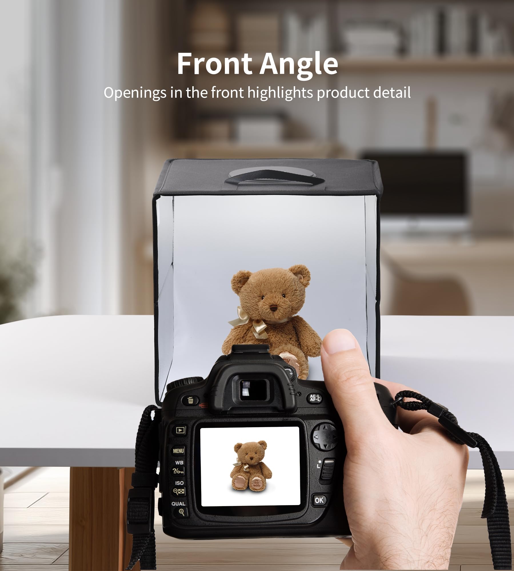 Boîte à Lumière Studio Photo, 31x31 Cm, Kit Boîte Photo Pro 3000-5600 K, 3 Températures De Couleur, 120 Lumières LED, 6 Toiles De Fond Couleur Recto Verso, IRC ≥ 95 Pour Photographie Produits | FR