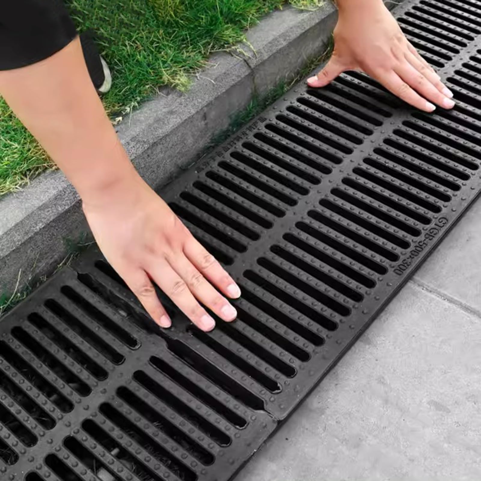 Tapa de Drenaje de Zanja de plástico polimérico para aceras, coladores de Drenaje de Canal Exterior, Placa de Rejilla de Drenaje de Entrada de vehícul