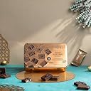 Chokola Signature Dessert Square Chocolate Hamper – Premium Sponge Cake Enrobed in Dark Chocolate (Brownie) with Assorted Flavours & Nuts | Luxury Chocolate Gift Box for Festivals Celebrations (180g, 12 pcs) gallery image