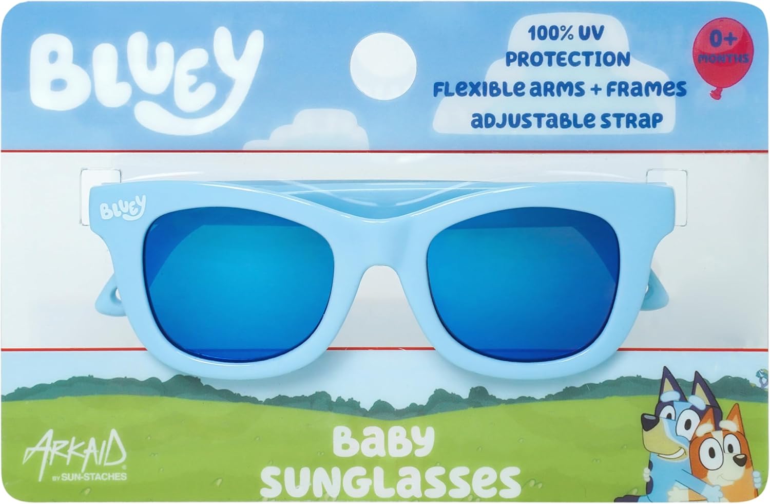 Arkaid BLUEY Sunglasses for Baby 3-12 months | Safe UV Protection | Flexible for Comfort | Includes BLUEY Case and Easy Detachable Strap | Infant - Image 6