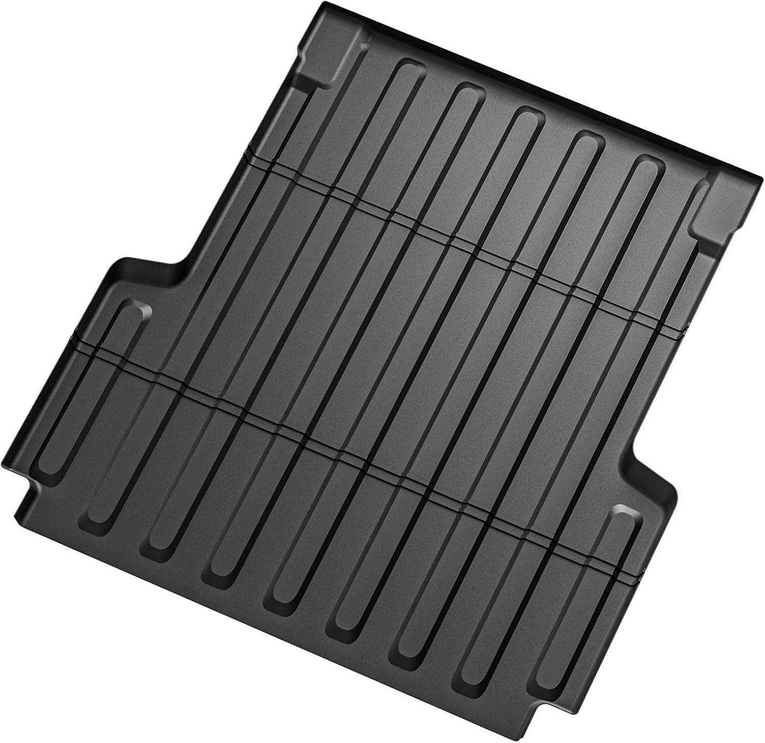 IKON MOTORSPORTS TPE Truck Bed Mat, Compatible with 2020-2024 Jeep Gladiator JT, Custom Fit All Weather Heavy Duty 3D Rear Cargo Trunk Tray Protector Liner 1PC, Black