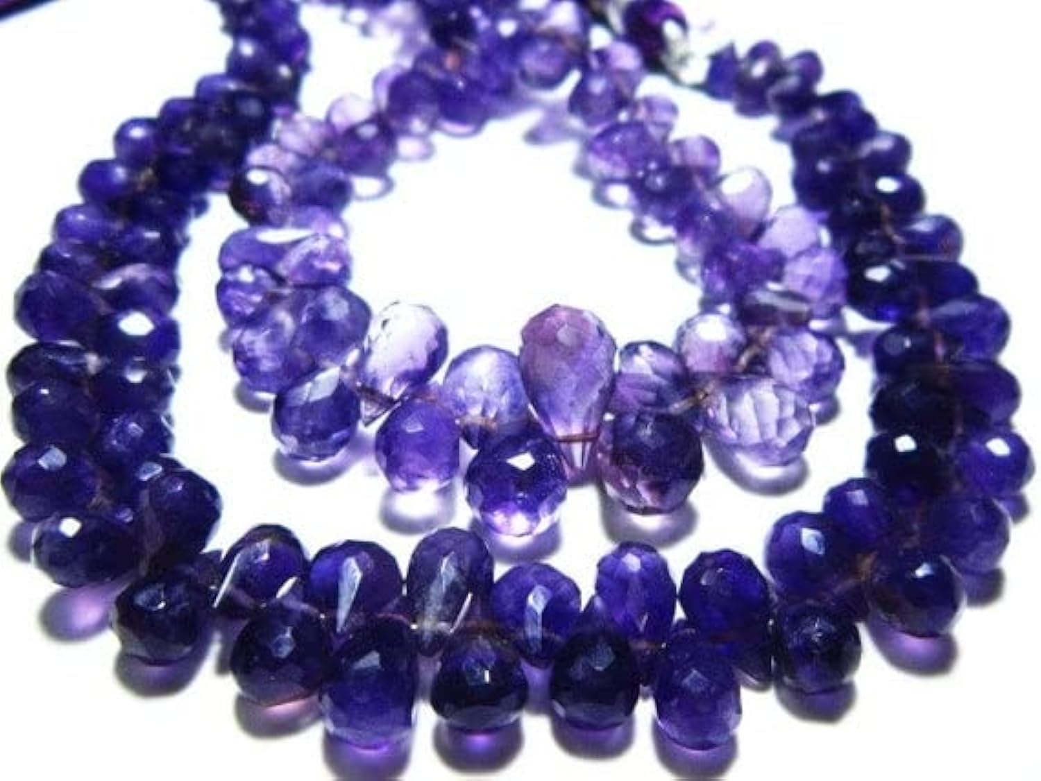 Améthyste africaine petites larmes facettées à offrir pour un kit de bijoux personnalisé