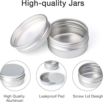 20 Pcs Empty Cosmetics Container Pots 3 Sizes,20ml/10ml/5ml