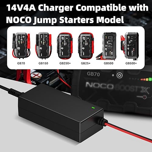 Miniatura 2 de Cargador de 14V 56W para NOCO Jump Starter Compatible con NOCO GB70 GB150 GB250+ GB251+ GB500 GB500+ Genius Boost Ultra Safe Batería de arranque de