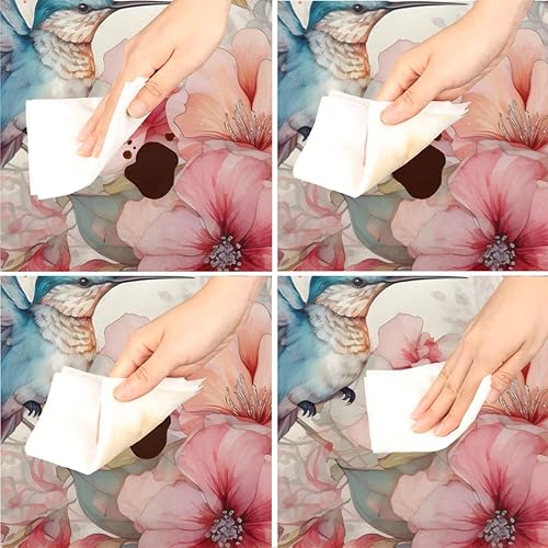 Vista 126 de Mantel redondo ajustable con borde elástico, mantel de hojas coloridas abstractas, impermeable, lavable, para mesas redondas, ideal para picnic